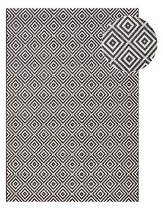 Черно-бял килим за открито , 140 x 200 cm Karo - NORTHRUGS