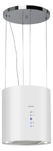 Klarstein Barett, островен абсорбатор, Ø 38 cm, рециркулация 560 m³/h, LED, филтър с активен въглен, бял