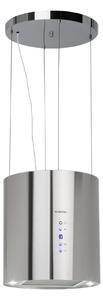 Klarstein Barett, островен абсорбатор, Ø 38 cm, рециркулация 590 m³/h, LED, филтър с активен въглен, неръждаема стомана