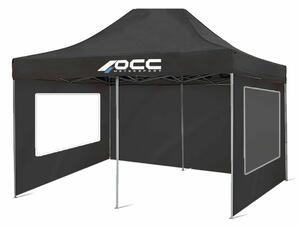 Стена на Палатка OCC Motorsport OCCCARP33 Черен Oxford 420D 6 x 2 m Прозорец