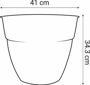 Саксия EDA Ø 41 cm Тъмно сив Пластмаса Кръгъл Модерен