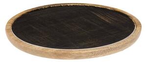 Презентационна чиния Secret De Gourmet Ava, Дърво манго, Ø23 cm - Черен
