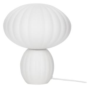 Бяла стъклена настолна лампа (височина 28 cm) Kumu – Hübsch