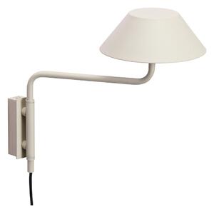 Бежова метална LED затъмняваща се стенна лампа за контакт ø 30 cm Cover – Hübsch