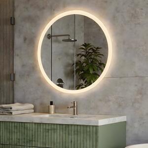 Кръгло LED огледало за баня 80 см с Dual Color, сензорен ключ и нагревателна подложка