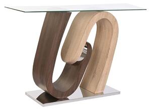 Console DKD Home Decor Дървен MDF Естествен Кафяв Прозрачен Сребрист Стомана 120 x 40 x 76 cm