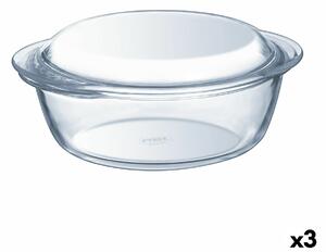 Касерола с Капак Pyrex Essentials Прозрачен 1,4 L (3 броя)