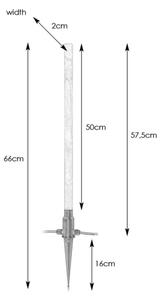 Markslöjd 107719 - LED външна лампа GARDEN24 LED/3W/24V 66 см IP44 черна/прозрачна