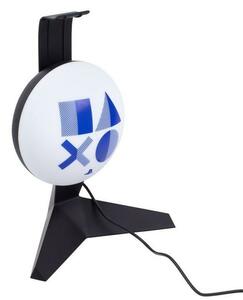 Статуетка Paladone Playstation Head Light (PP8962PS), LED подсветка, стойка за слушалки, черно-бяла