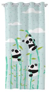 Завеса HappyFriday Moshi Moshi Panda Garden Син 140 x 265 cm