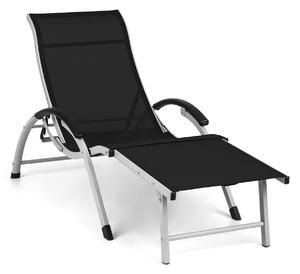 Blumfeldt Sunnyvale, шезлонг с подставка за крака, алуминий, 4 нива