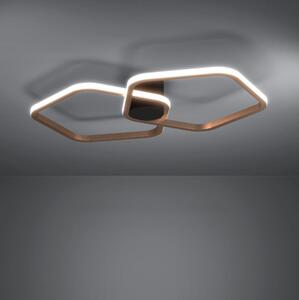 Eglo 390506 - Димируемо LED таванно осветително тяло ESTRELLA LED/20W/230V, месинг, с дистанционно управление