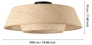Eglo 44095 - Таванно осветително тяло MARFORD 1xE27/60W/230V ратан