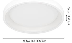 Eglo 901912 - LED RGBW димируемо таванно осветително тяло LORETELLO-Z LED/19,6W/230V Ø35 см бяло