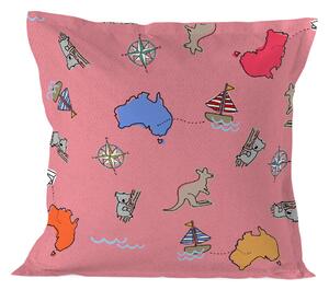 Калъфка за възглавница HappyFriday Baleno Teen Pink Kangaroo Многоцветен 60 x 60 cm