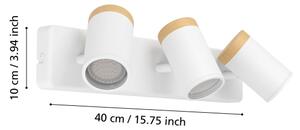 Eglo 300004 - Спот за баня CONSUMA 3xGU10/3W/230V IP44 бяло/бежово