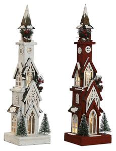 Коледна Украса Home ESPRIT Бял Червен 16 x 14 x 63 cm (2 броя)