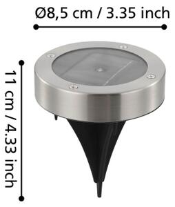 Eglo 48777 - LED соларно осветително тяло със сензор LED/0,07W/1,2V 200 mAh хром