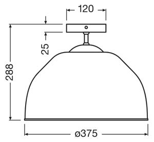 Osram - Плафон CAMEL BELL 1xE27/9W/230V Ø 37,5 см