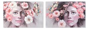 Картина DKD Home Decor Girl Пластно (2 pcs) (120 x 3 x 80 cm)