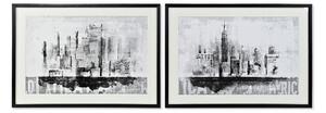 Картина DKD Home Decor New York Пластно (2 pcs) (84 x 3 x 60 cm)