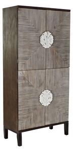 Шкаф DKD Home Decor Ела Тъмно сив Дървен MDF Светло кафяв (86 x 41 x 181 cm)