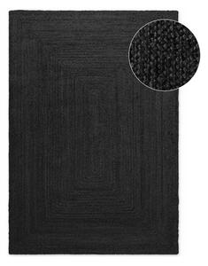 Черен двустранен/ръчно изработен ютен килим 60x90 cm Juno – Hanse Home
