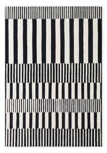 Черно-бял ръчно изработен вълнен килим 120x180 cm Stryve Pulse – Elle Decoration
