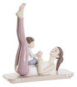 Декоративна фигурка DKD Home Decor Розов Смола Yoga (15,5 x 6,5 x 17 cm)