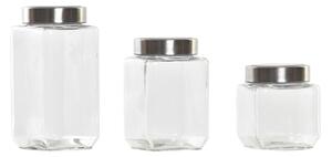 3 Тубички DKD Home Decor Кристал Неръждаема стомана (500 ml) (750 ml) (1L) (3 Части)