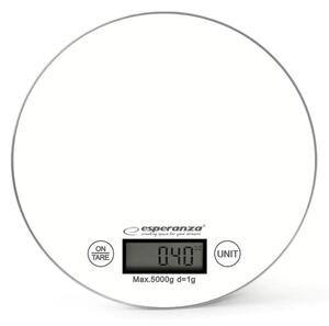 Кухненска везна Esperanza EKS003KW, ТАРА, LCD дисплей, 5 кг, Бял
