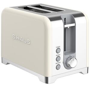 Тостер за хляб Swiss Haus SH-TO2020, 900W, 7 нива на изпичане, Размразяване, Претопляне, Отказ, Звуков сигнал, Кремав