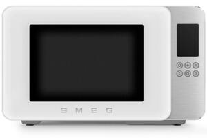 Микровълнова фурна с грил 4в1 SMEG Collezione MOC01WHMEU, 1900W, 29 л, 18 програми, Плавно затваряне, Звуков сигнал, LCD, Бял мат