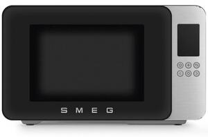 Микровълнова фурна с грил 4в1 SMEG Collezione MOC01BLMEU, 1900W, 29 л, 18 програми, Плавно затваряне, Звуков сигнал, LCD, Черен мат