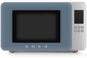 Микровълнова фурна с грил 4в1 SMEG Collezione MOC01SBMEU, 1900W, 29 л, 18 програми, Плавно затваряне, Звуков сигнал, LCD, Син