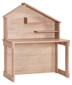 Детско бюро Carmen MY HOUSE, 120х149х60 см, 2 рафта, USB + Type C, Кафяв/натурален
