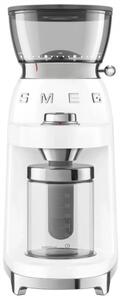 Кафемелачка Smeg CGF03WHEU, 150W, 240 г, Система за завъртане и заключване, Ръчна функция, Бял