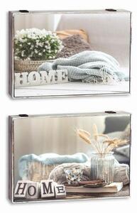 Покривки DKD Home Decor Home Счетоводител 46,5 x 6 x 31,5 cm 2 броя Дървен MDF