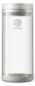 Стъклена кутия за съхранение BUYDEEM CS1005, 1200 мл, Херметично затваряне, -20°C до 300°C, Подходяща за фризер, микровълнова и фурна, Бял