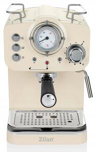 Еспресо машина ZILAN ZLN2992, 1100W, 15 bar, 1.25 л, Двойно приготвяне, Портафилтър, Топла и студена млечна пяна, Регулиране на темп, Кремав