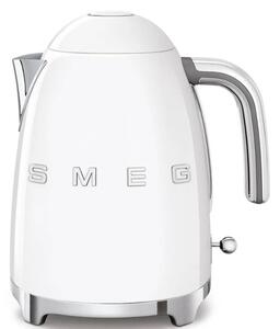 Електрическа кана SMEG KLF03WHEU, 2400W, 1.7 л, Неръждаема стомана, Миещ се филтър, Авто. изключване, Бял