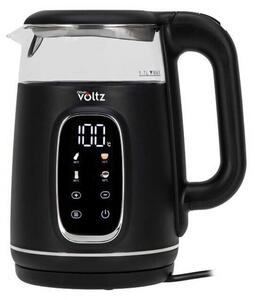 Електрическа кана Oliver Voltz OV51230AF, 2200W, 1.7 л, 4 режима, 13 темп. настройки, LCD дисплей, Сензорен контрол, Черен/Сребрист