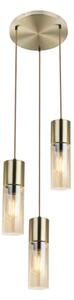Globo 21000-3HM - Пендел ANNIKA 3xE27/25W/230V Ø 30 см месинг
