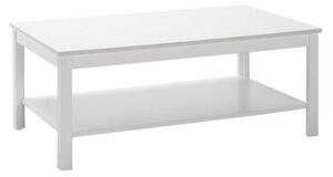 Rustic melamine coffee table in white color 103x60x40см