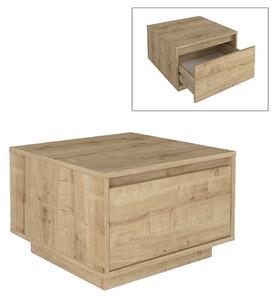 Масичка за кафе от меламин Pura в цвят сапфирен дъб 60x60x40см