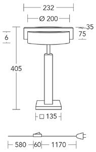 HerzBlut LED настолна лампа Talon, дърво, с възможност за димиране