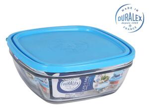 Херметическа Кутия за Обяд Duralex Freshbox Син Квадратек (2 L) (20 x 20 x 8 cm)