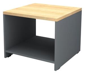 Офисна маса Venturo от меламин в антрацит - дъб 60x60x45см