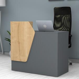 Меламиново рецепционно бюро Merlin в антрацит - дъб 110x50x101.8см