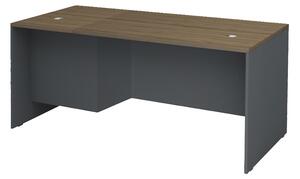 Venturo TopMebel меламиново работно бюро в цвят антрацит/орех, размери 180 × 80 × 75 см